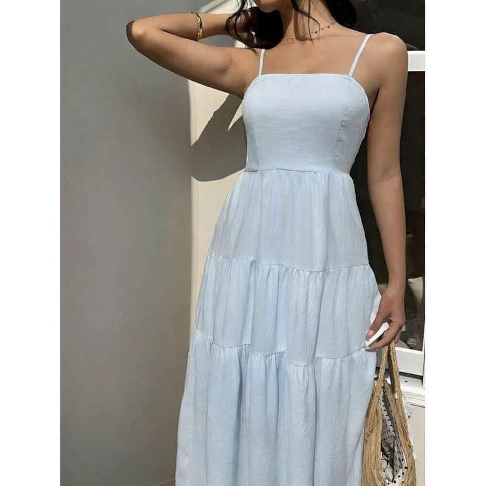Sunnyshic Peach Textured Fabric Drawstring Pleated Camisole Loose Flattering Vac - Picture 6 of 6